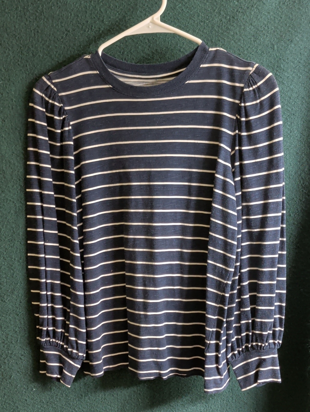 Classic Navy and White Striped Long Sleeve Tee